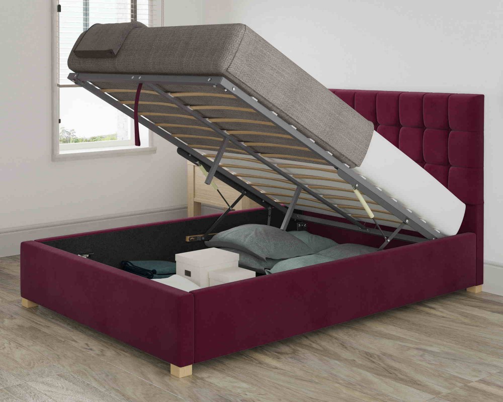 Plush Velvet Ottoman Bed Handmade in the UK