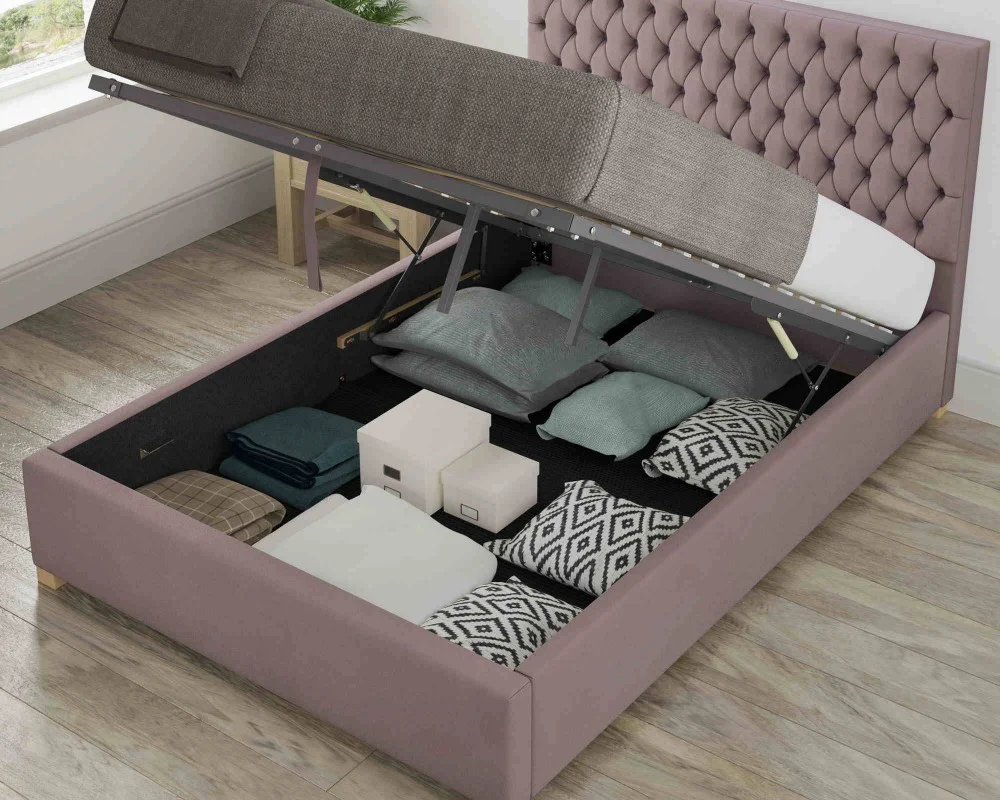 Product photograph of Handmade Plush Velvet Ottoman Bed With Optional Mattress from Aspire Furniture LTD