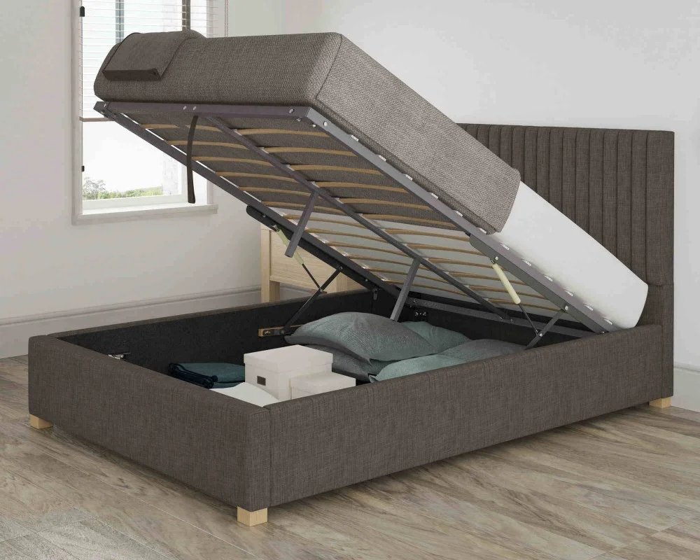 Product photograph of Weave Fabric Ottoman Bed Frame Hand Made In The Uk from Aspire Furniture LTD