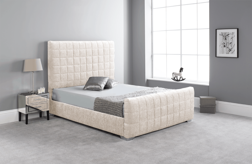 Alpine Upholstered Bedframe Cream