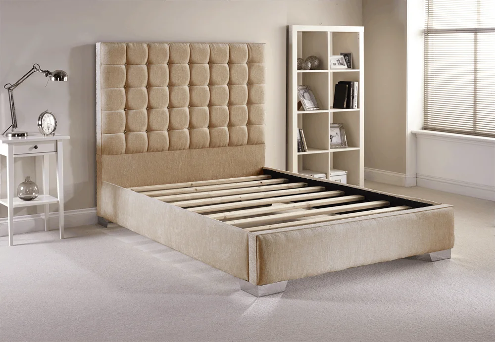 Product photograph of Copella Fabric Upholstered Bed Frame from Aspire Furniture LTD