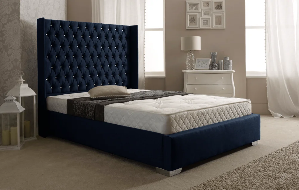 Product photograph of Cannes Wing Bed Frame from Aspire Furniture LTD