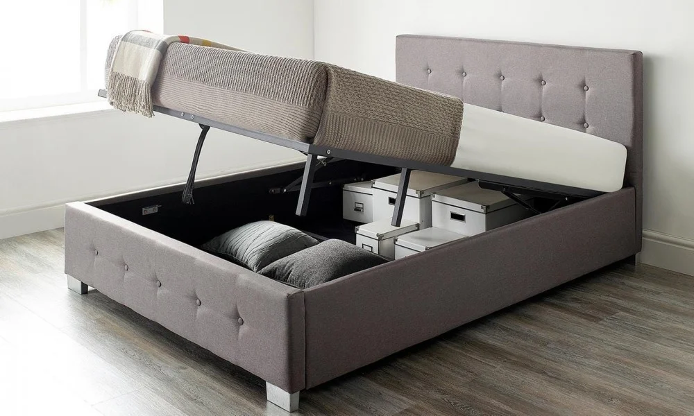 Product photograph of Aspire Fabric Ottoman Bed Frame from Aspire Furniture LTD