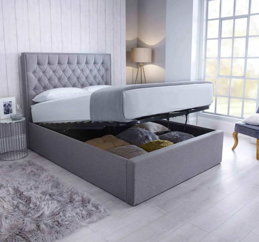 Product photograph of Willow Fabric Ottoman Storage Bed Frame from Aspire Furniture LTD