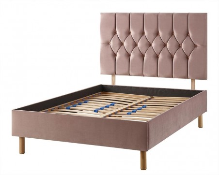 Catherine Lansfield Boutique Collection Special Edition Rose Gold Velvet Headboard white