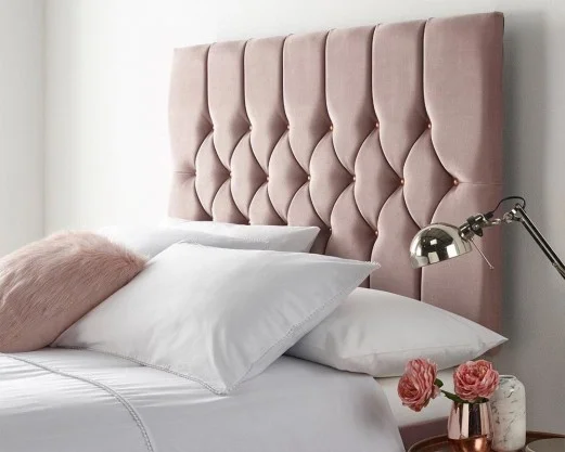Catherine Lansfield Boutique Collection Special Edition Rose Gold Velvet Headboard white 2