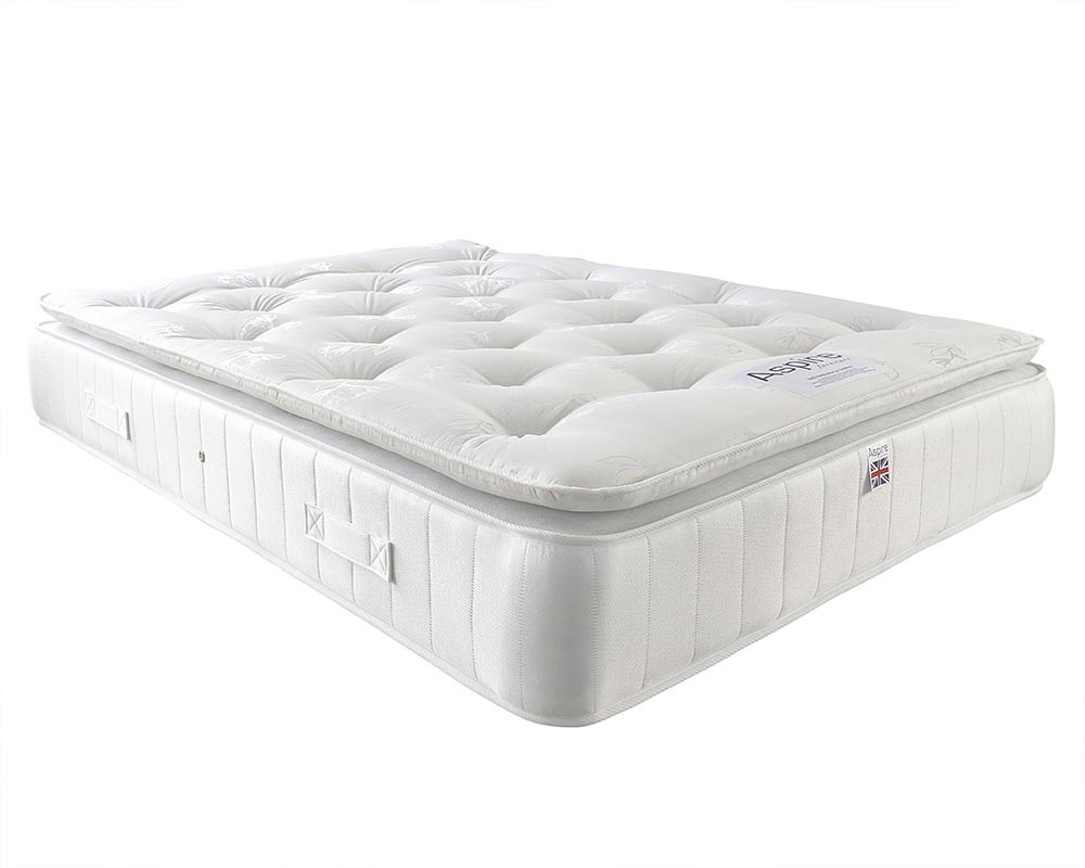 Natural Cashmere Pillow top Mattress white