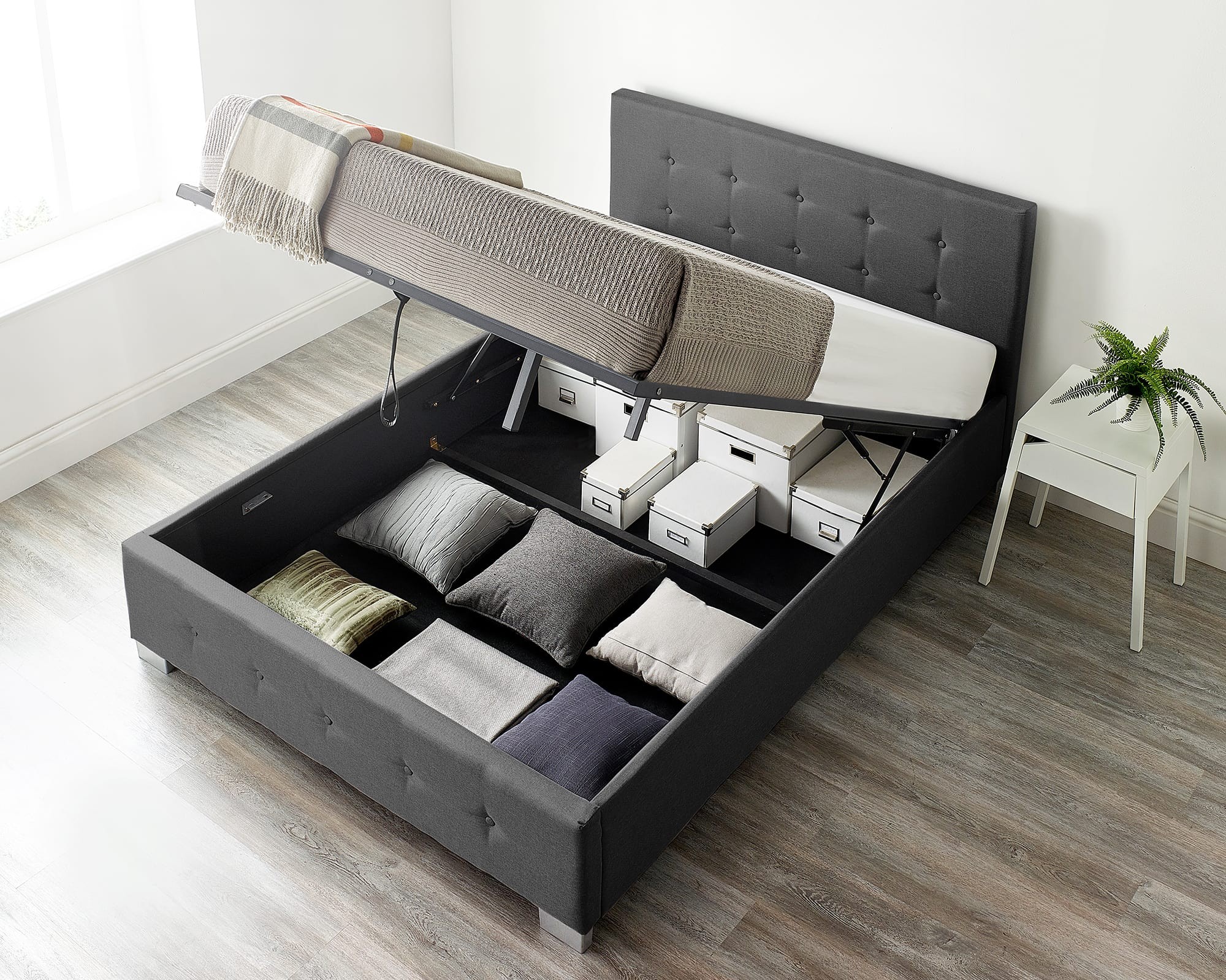 Storage Ottoman Bed In Linen Fabric, How Long Do Ottoman Beds Last