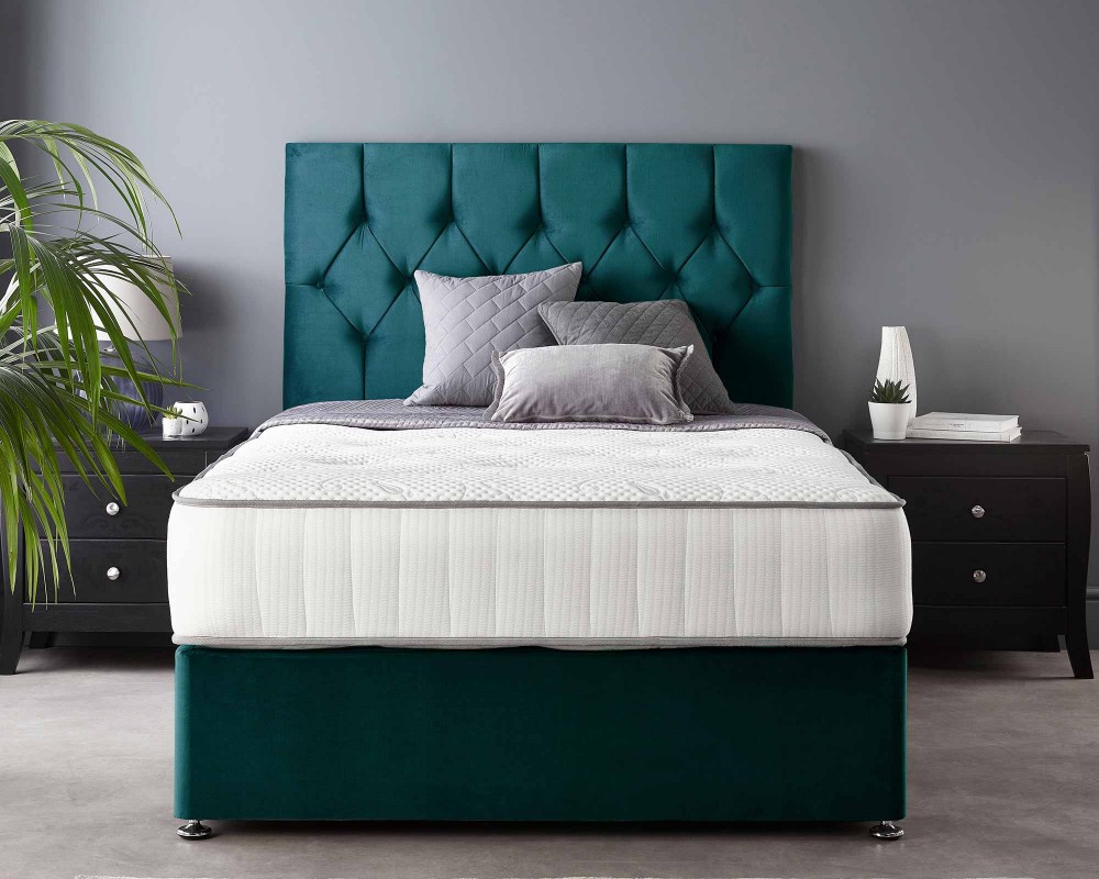 Catherine Lansfield Boutique Divan Base and Headboard with Free Natural Cashmere Mattress 1