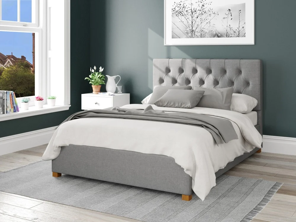 Olivier Fabric Ottoman Bed Eire Linen - Grey