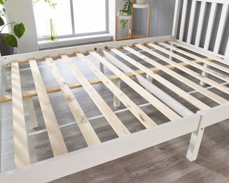 Solid Wood White Bed Frame