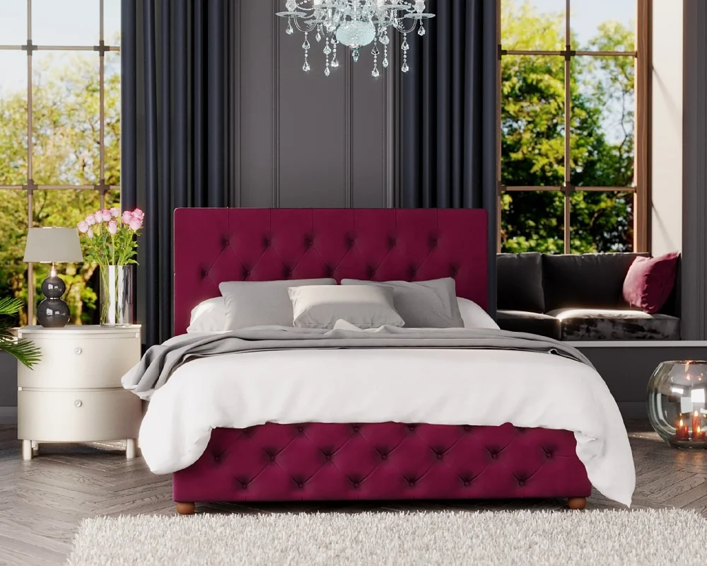 Product photograph of Laurence Llewelyn-bowen Luna Velvet Fabric Ottoman Bed from Aspire Furniture LTD