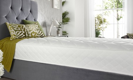 Solid Wood Shaker Bed Frame Featuring Natural Accents with Optional Double Comfort Eco Mattress