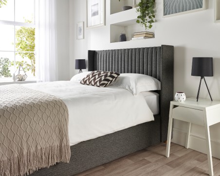 Catherine Lansfield Soho Wing Ottoman Bed | Storage | Aspire