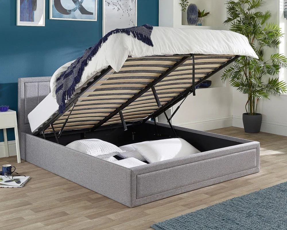 Product photograph of Aspire Cotswold Framed Quilted Headboard Ottoman Bed from Aspire Furniture LTD