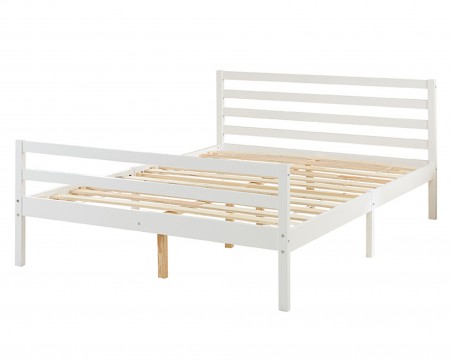 Aspire Alpine Solid Wood White Painted Wooden Bed frame