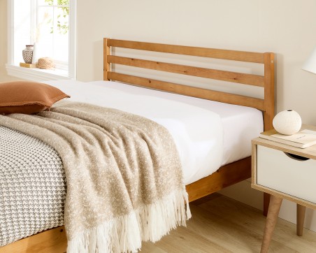 Aspire Alpine Solid Wood Natural Varnished Wooden Bed frame