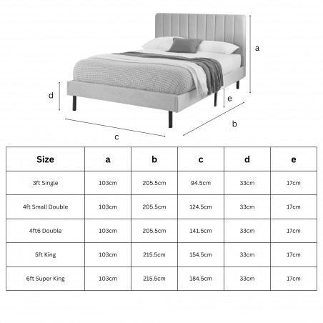 Aspire Rosella Velvet Upholstered Bed Frame