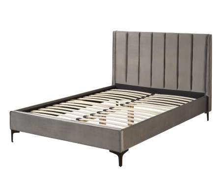 Aspire Phoebe Grey Velvet Designer Bed Frame