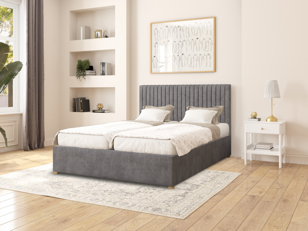 Product photograph of Aspire Electric Adjustable Bed Grant Upholstered from Aspire Furniture LTD