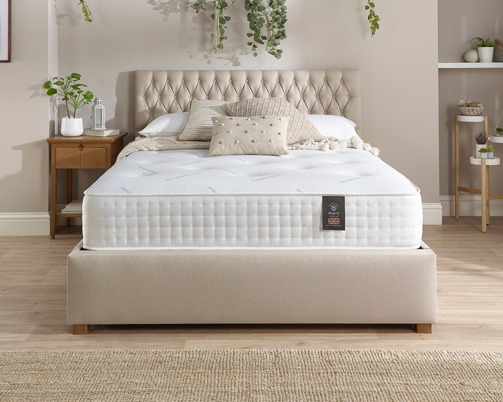 Product photograph of Aspire 3000 Pocket Climate Cool Wool Mattress from Aspire Furniture LTD