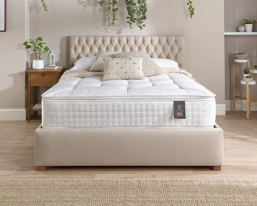 Product photograph of Aspire 3000 Pocket Wool Cashmere And Silk Pillowtop Mattress from Aspire Furniture LTD