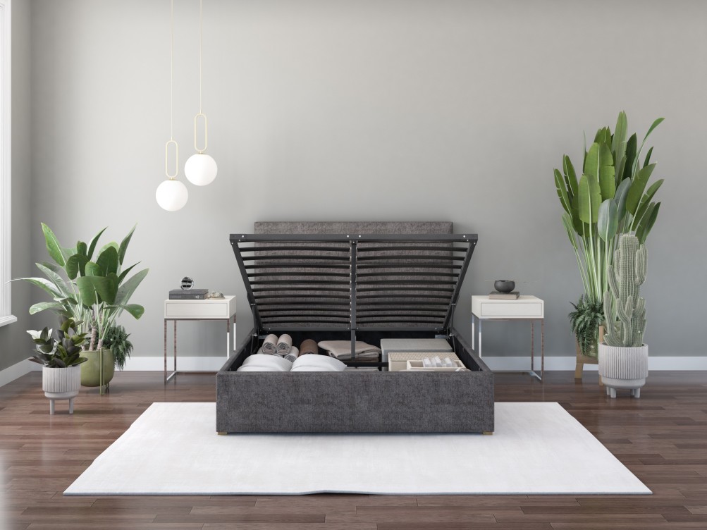 Kelly Upholstered Ottoman Storage Bed | Aspire Store