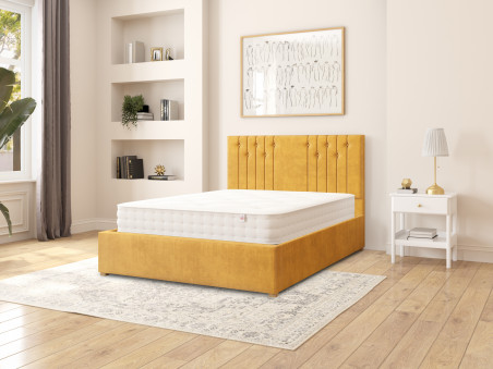 Harlow Ottoman Bed & Headboard | UK Handmade Storage Bed