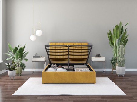 Harlow Ottoman Bed & Headboard | UK Handmade Storage Bed