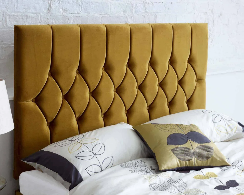 Product photograph of Catherine Lansfield Boutique Collection Velvet Headboard from Aspire Furniture LTD