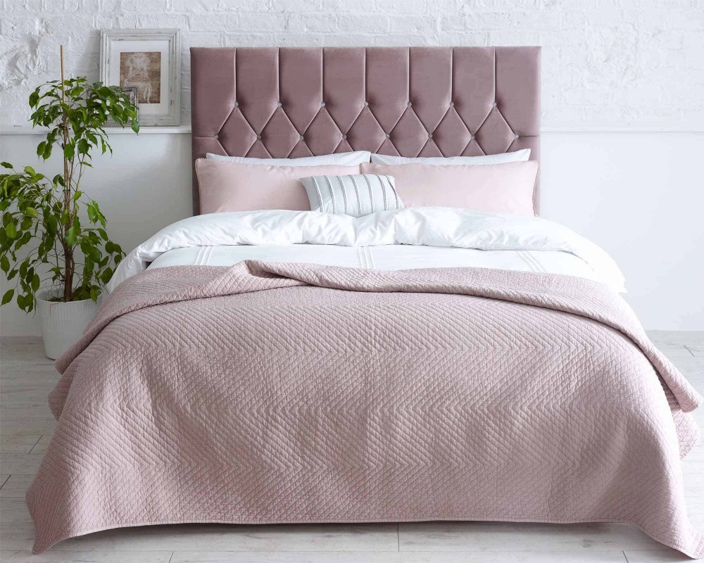 Кровать blush Lizbeth Velvet Single Bed