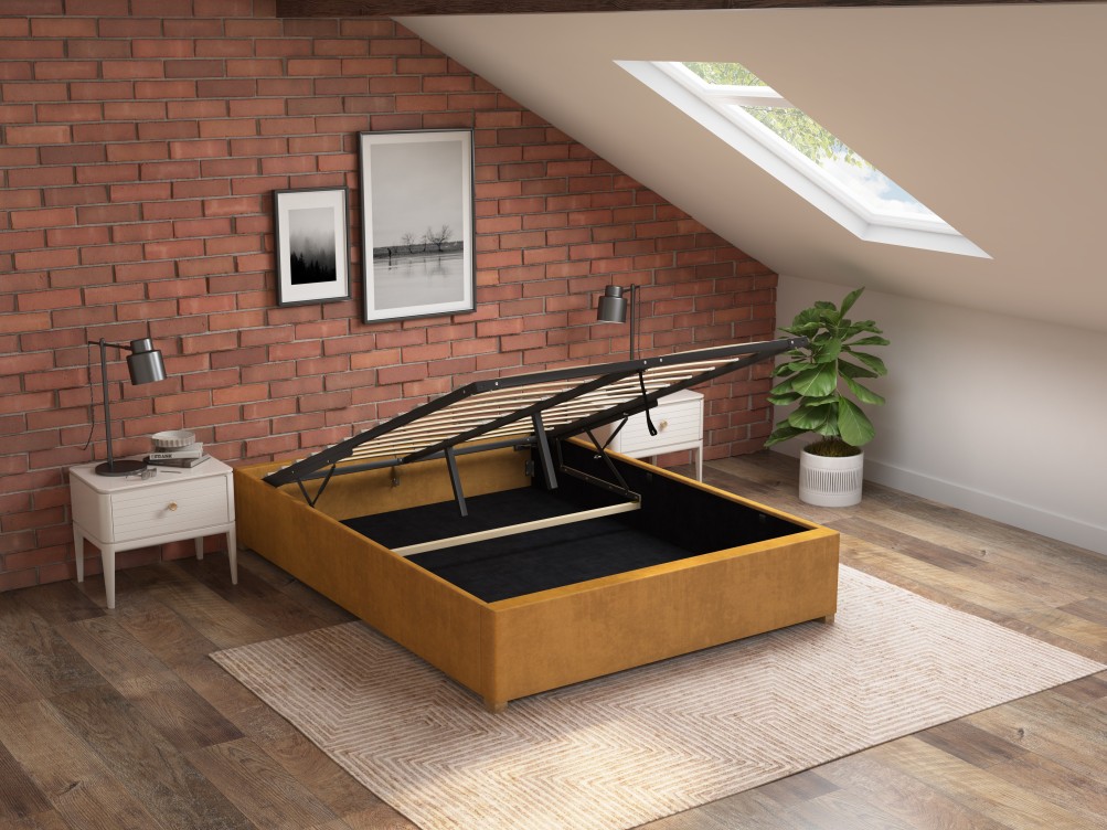Aspire Upholstered Platform Ottoman Bed Frame
