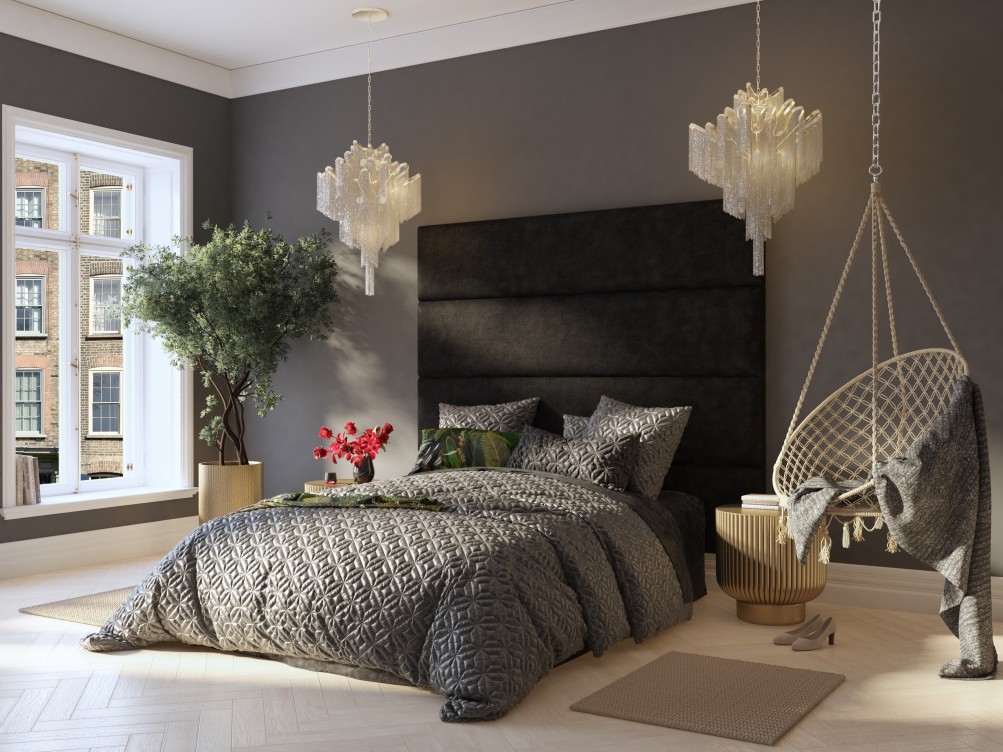Laurence Llewelyn-Bowen 45cm x 210cm Large Upholstered Headboard wall panel