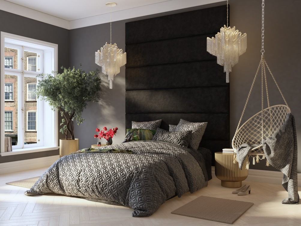 Laurence Llewelyn-Bowen 45cm x 210cm Large Upholstered Headboard wall panel