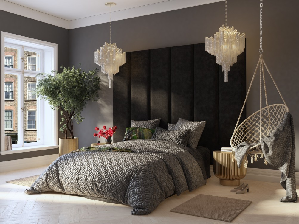 Laurence Llewelyn-Bowen 45cm x 210cm Large Upholstered Headboard wall panel