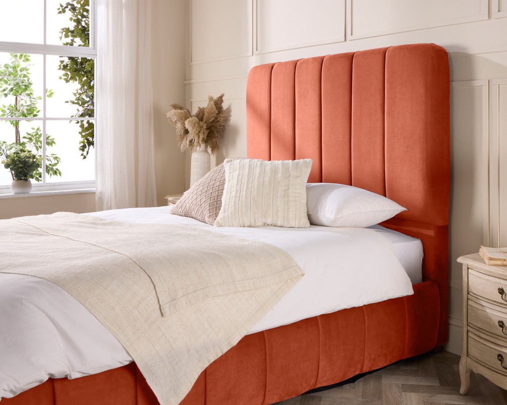 Aspire Rosemere Deep Padded Plush Velvet Upholstered Ottoman Bed