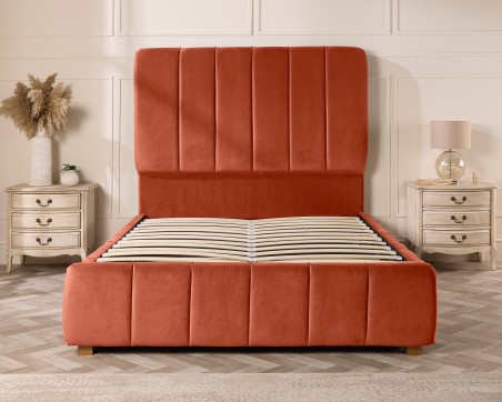 Aspire Rosemere Deep Padded Plush Velvet Upholstered Ottoman Bed