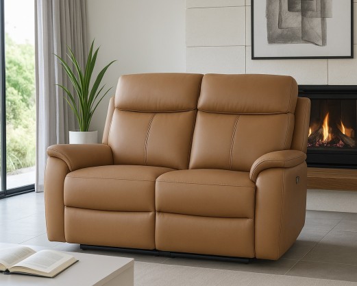 Kingsmere Power Reclining Real Leather Sofa Collection 2