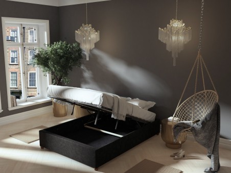 Laurence Llewelyn-Bowen Fabric Upholstered Platform Ottoman Bed Frame