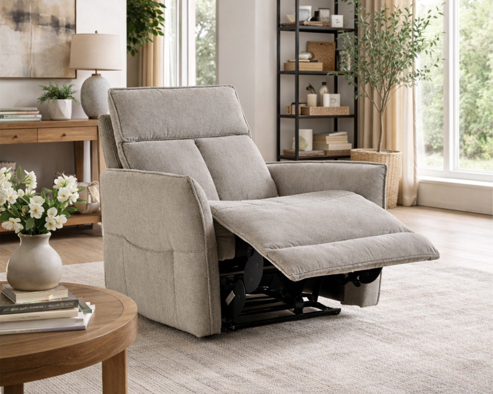 Aspire Ashford Fabric Upholstered Electric Power Recliner Sofa Collection