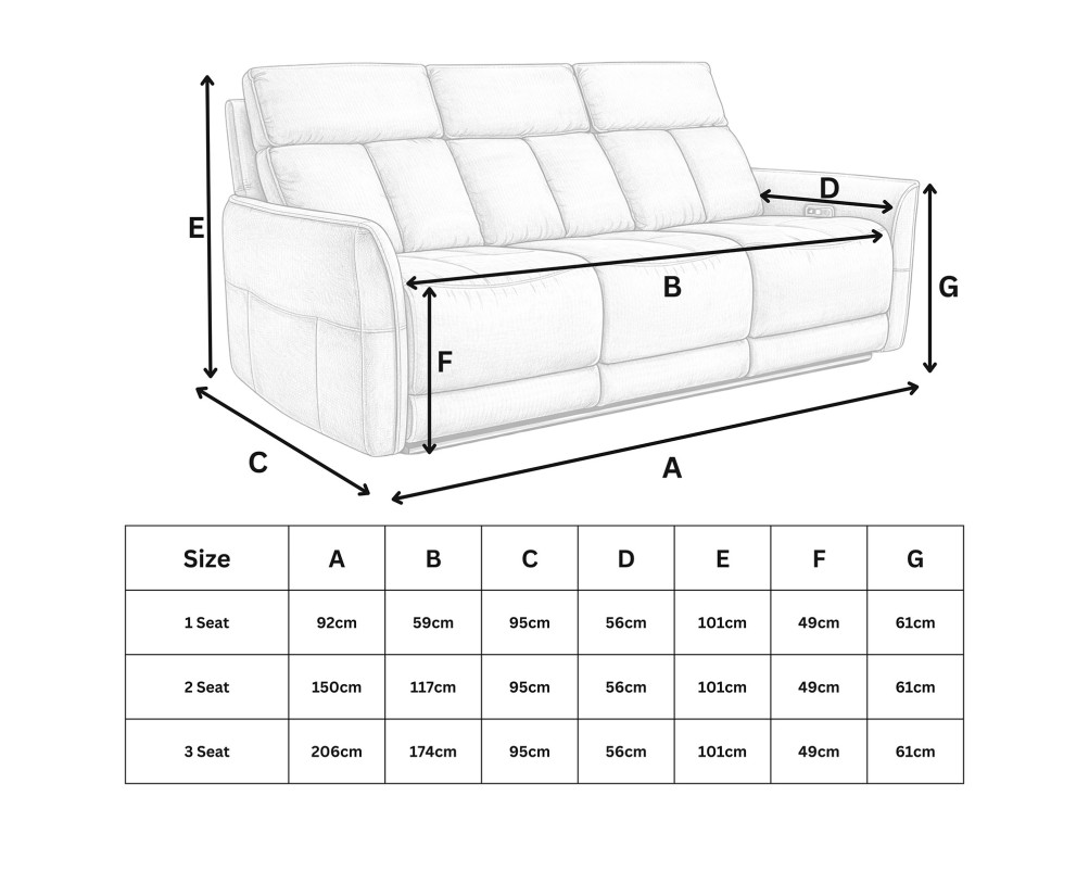 Aspire Ashford Fabric Upholstered Electric Power Recliner Sofa Collection