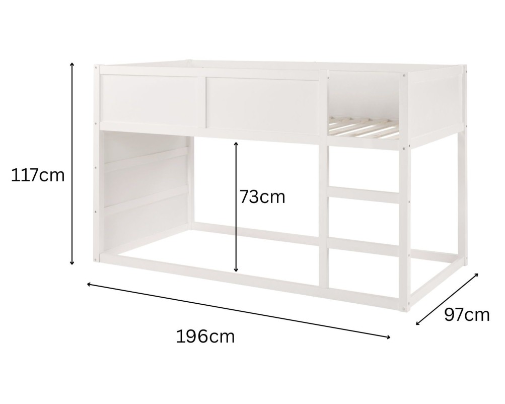 Aspire Hideout Reversible Midsleeper Wooden Children's Bed Frame