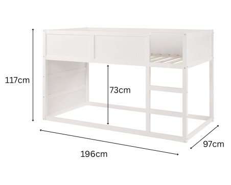 Aspire Hideout Reversible Midsleeper Wooden Children's Bed Frame