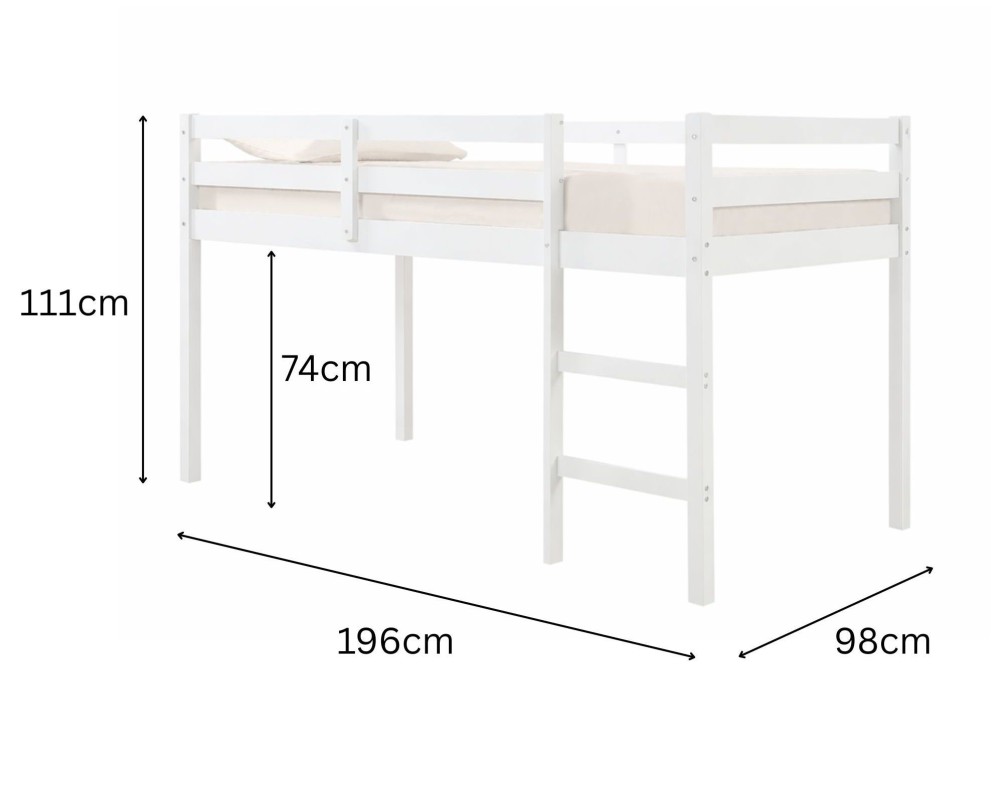 Aspire Cove Midsleeper Wooden Children's Bed Frame