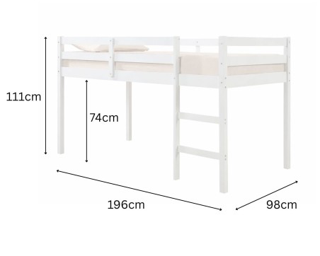 Aspire Cove Midsleeper Wooden Children's Bed Frame