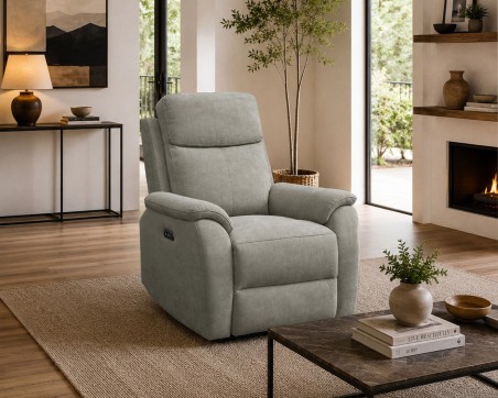 Kingsmere Power Reclining Sofa Collection in Real Leather or Chenille fabric