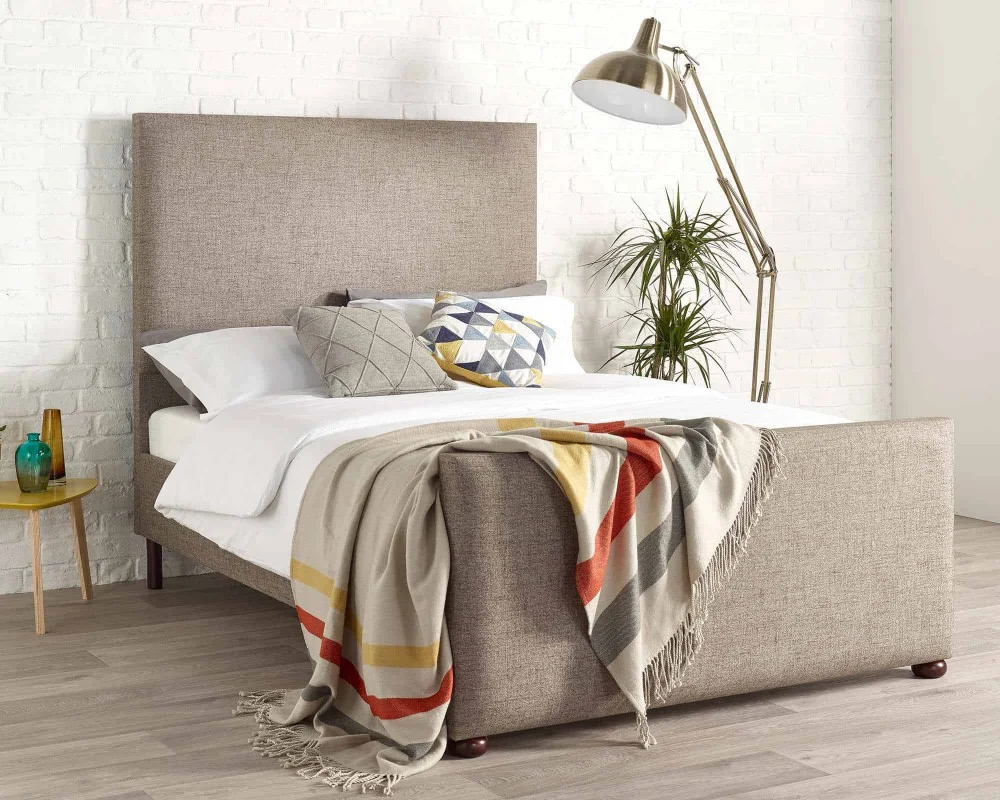 Product photograph of Bronte Bed Frame In Yorkshire Knit Fabric from Aspire Furniture LTD