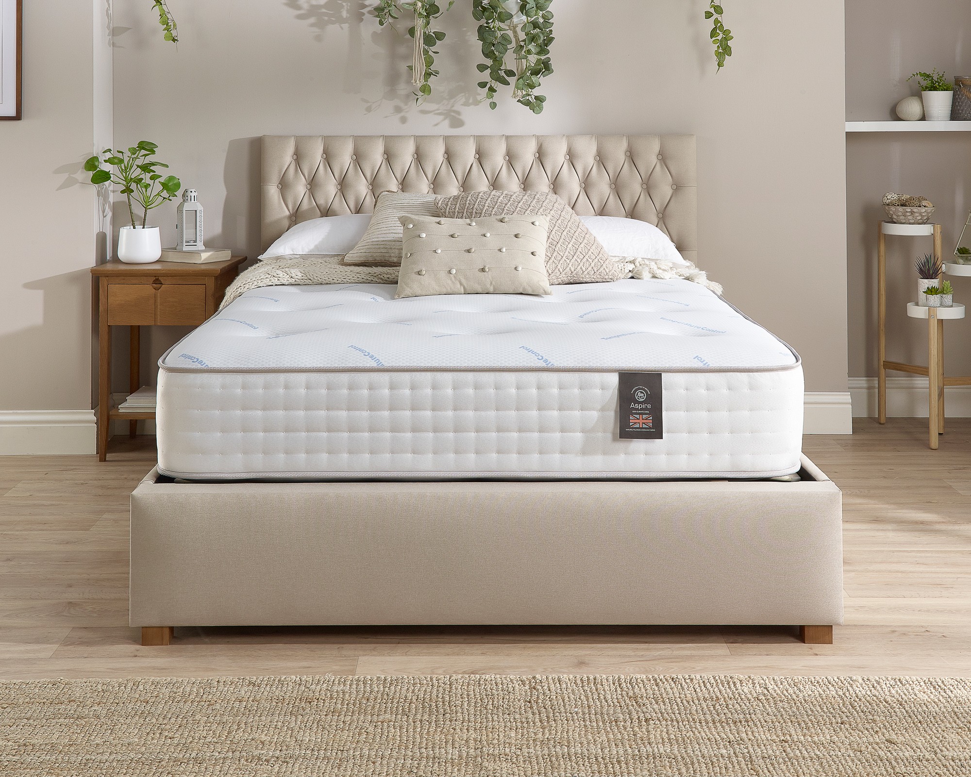 Aspire 5000 Pocket Climate Cool Wool Mattress - Dual Sided 6ft Super King