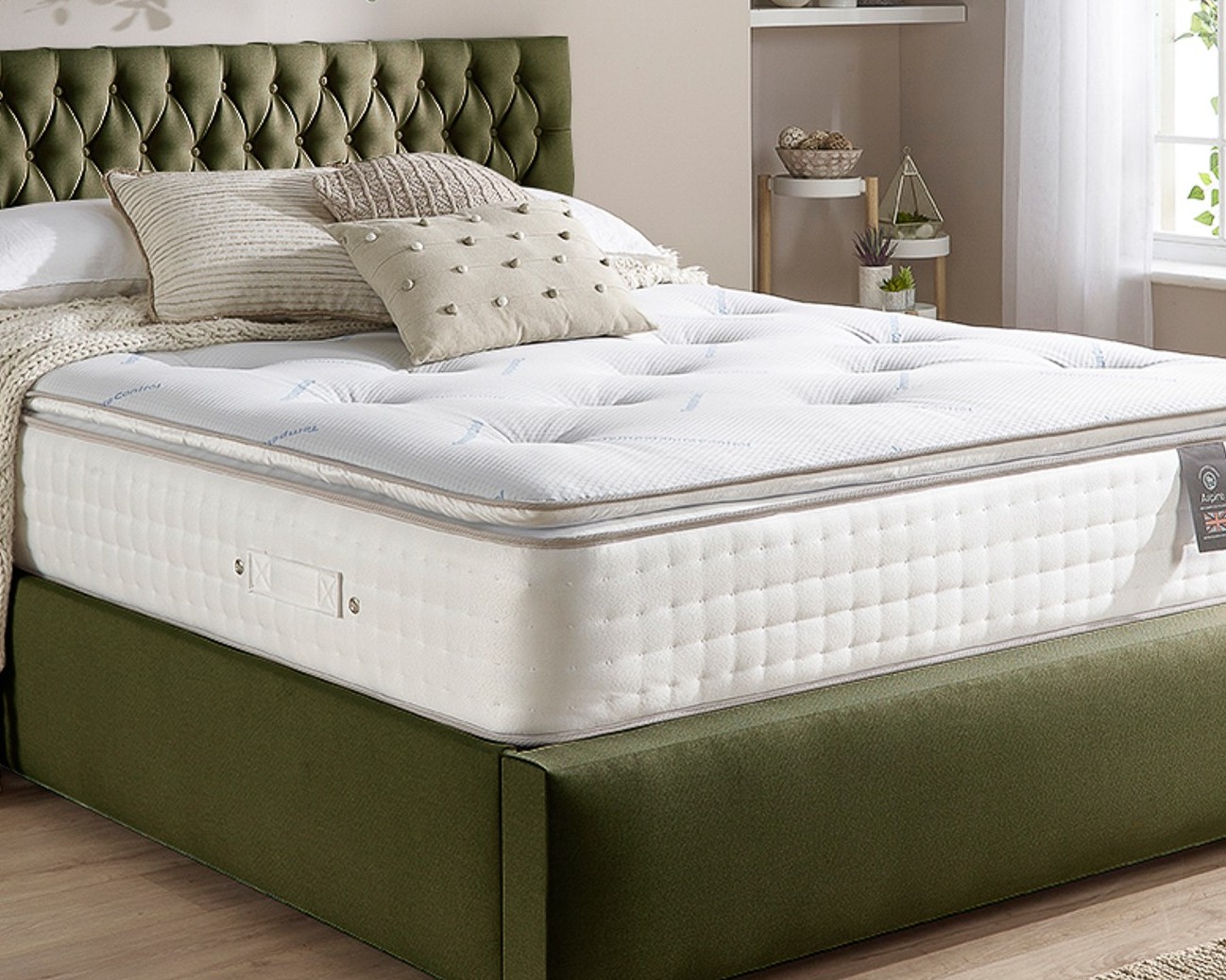 Aspire 5000 Pocket Climate Cool Wool Pillowtop Mattress 4ft6 Double