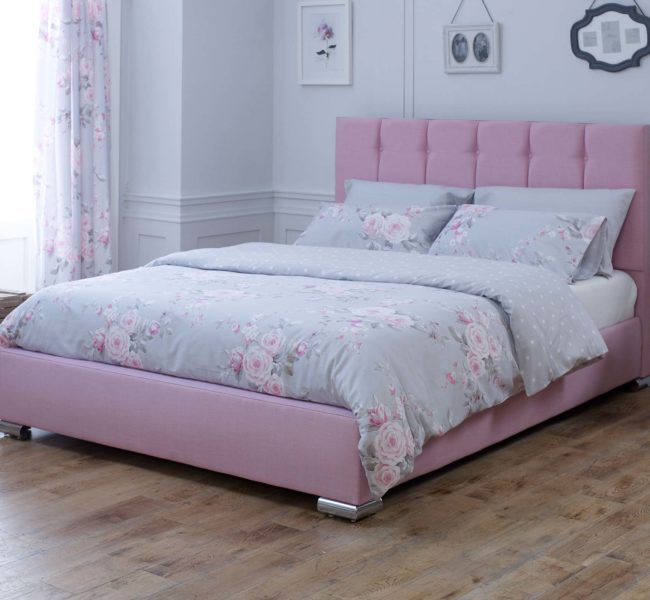Catherine-Lansfield-Cantebury-Pink-Bed-Frame